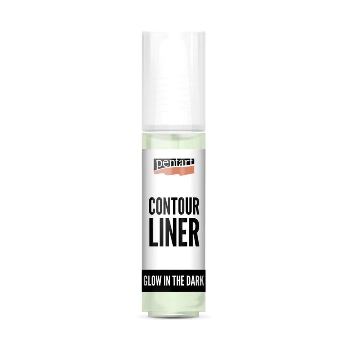 Univerzální konturovací barva 20 ml, svítí ve tmě, světlá zelená