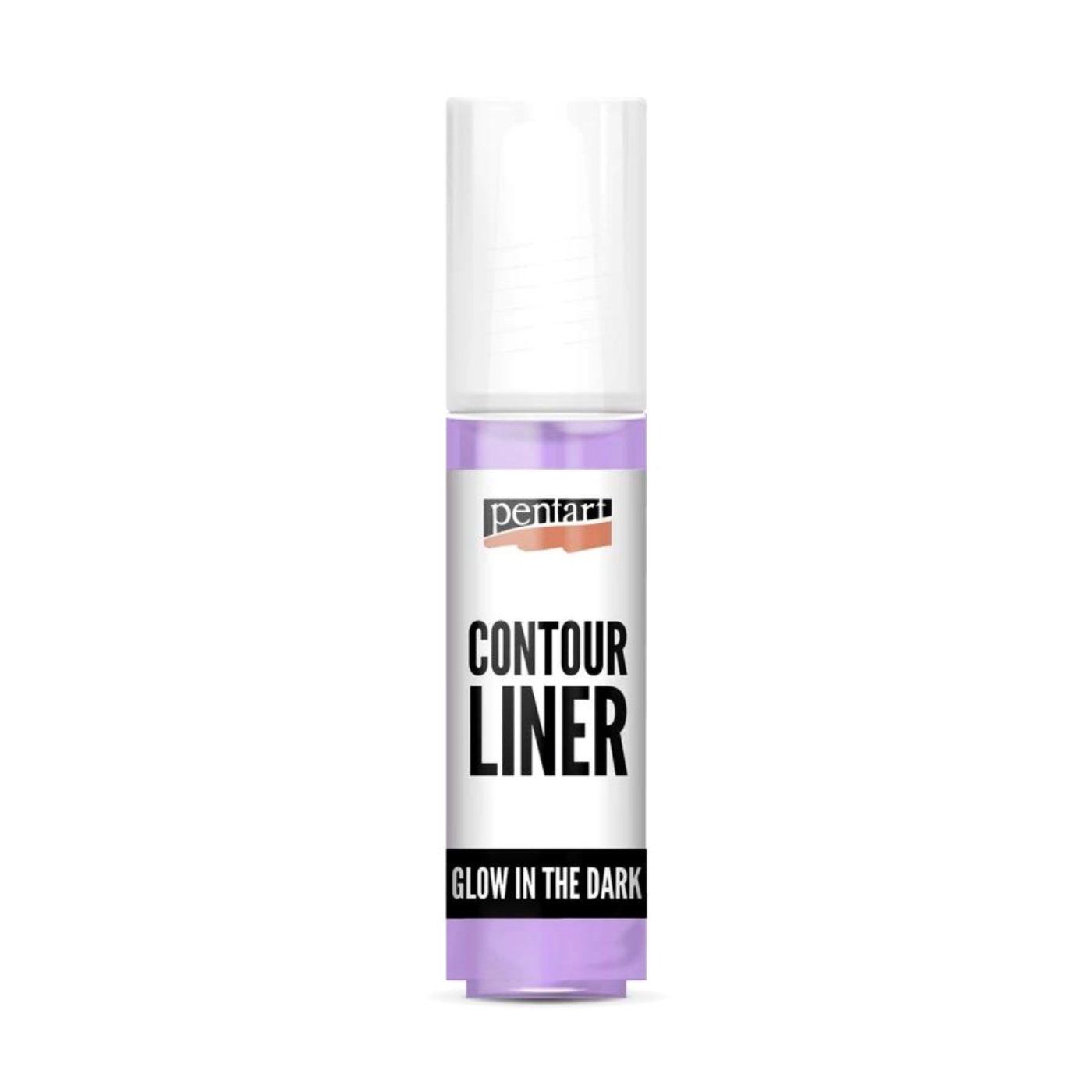 Univerzální konturovací barva 20 ml, svítí ve tmě, růžová