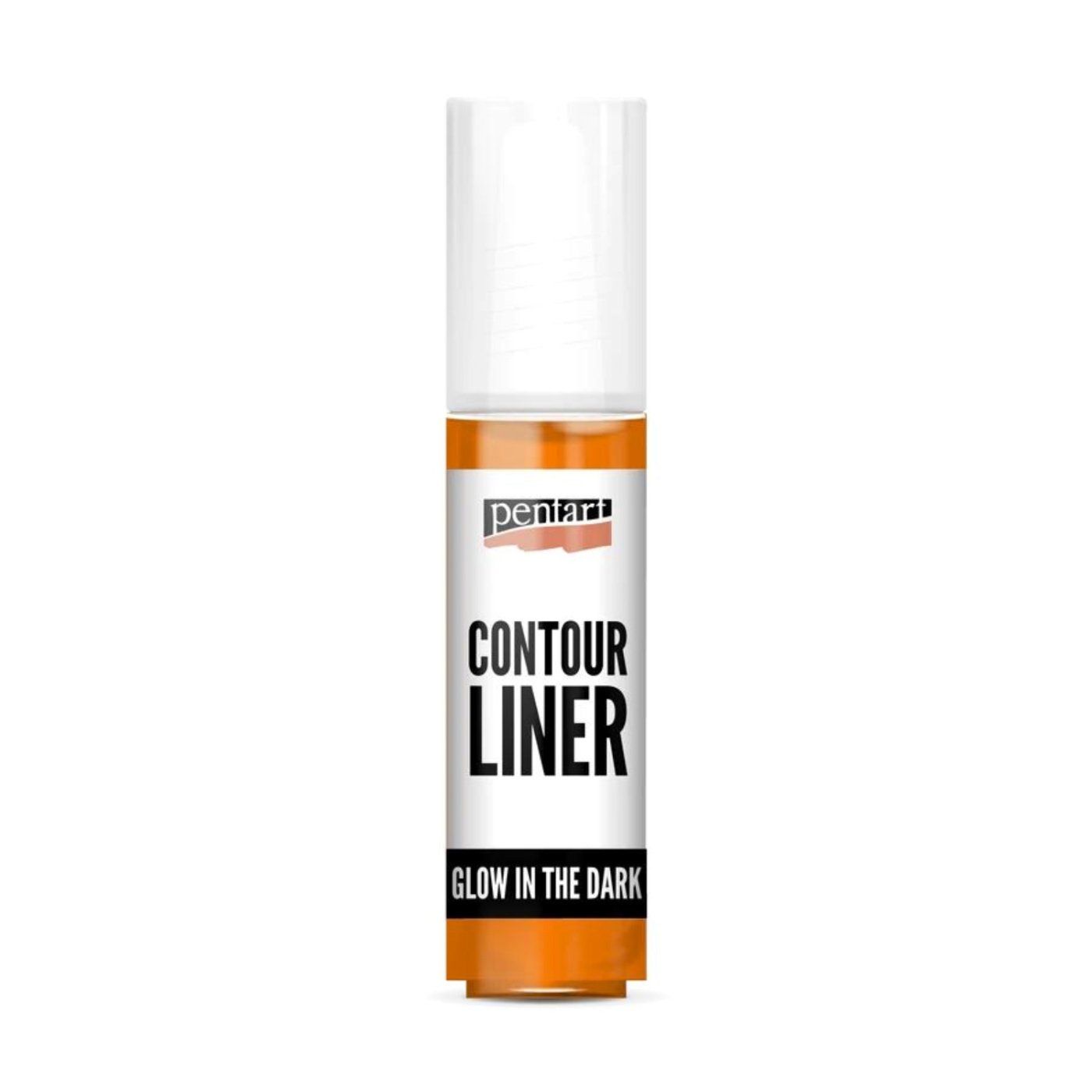Univerzální konturovací barva 20 ml, svítí ve tmě, oranžová