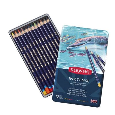 Sada akvarelových pastelek Derwent Inktense, 12 ks