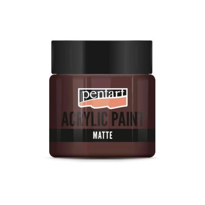 Akrylová barva matná 50 ml, tmavá hnědá