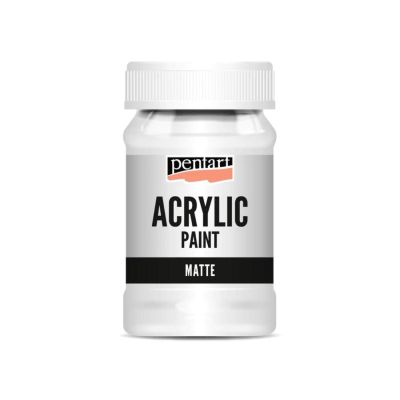 Akrylová barva matná 100 ml, bílá