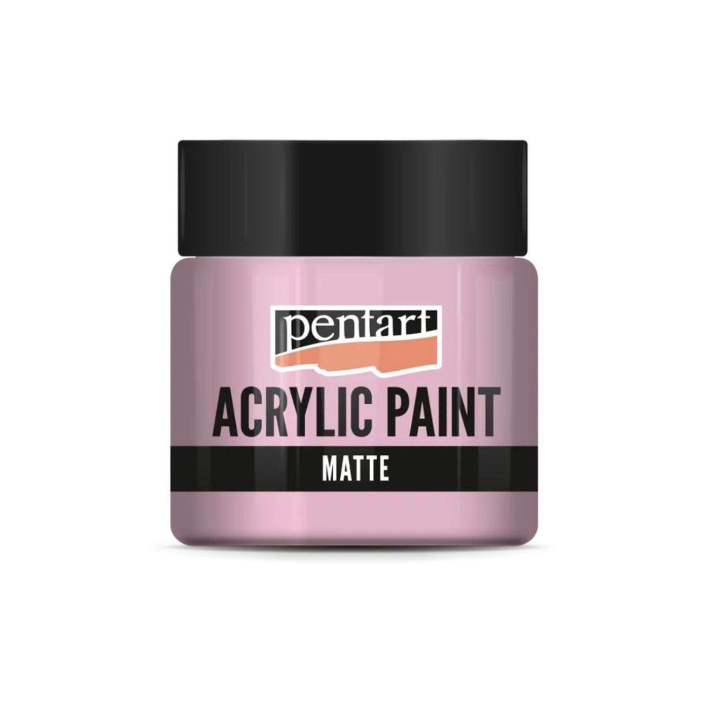 Akrylová barva matná 50 ml, růžová