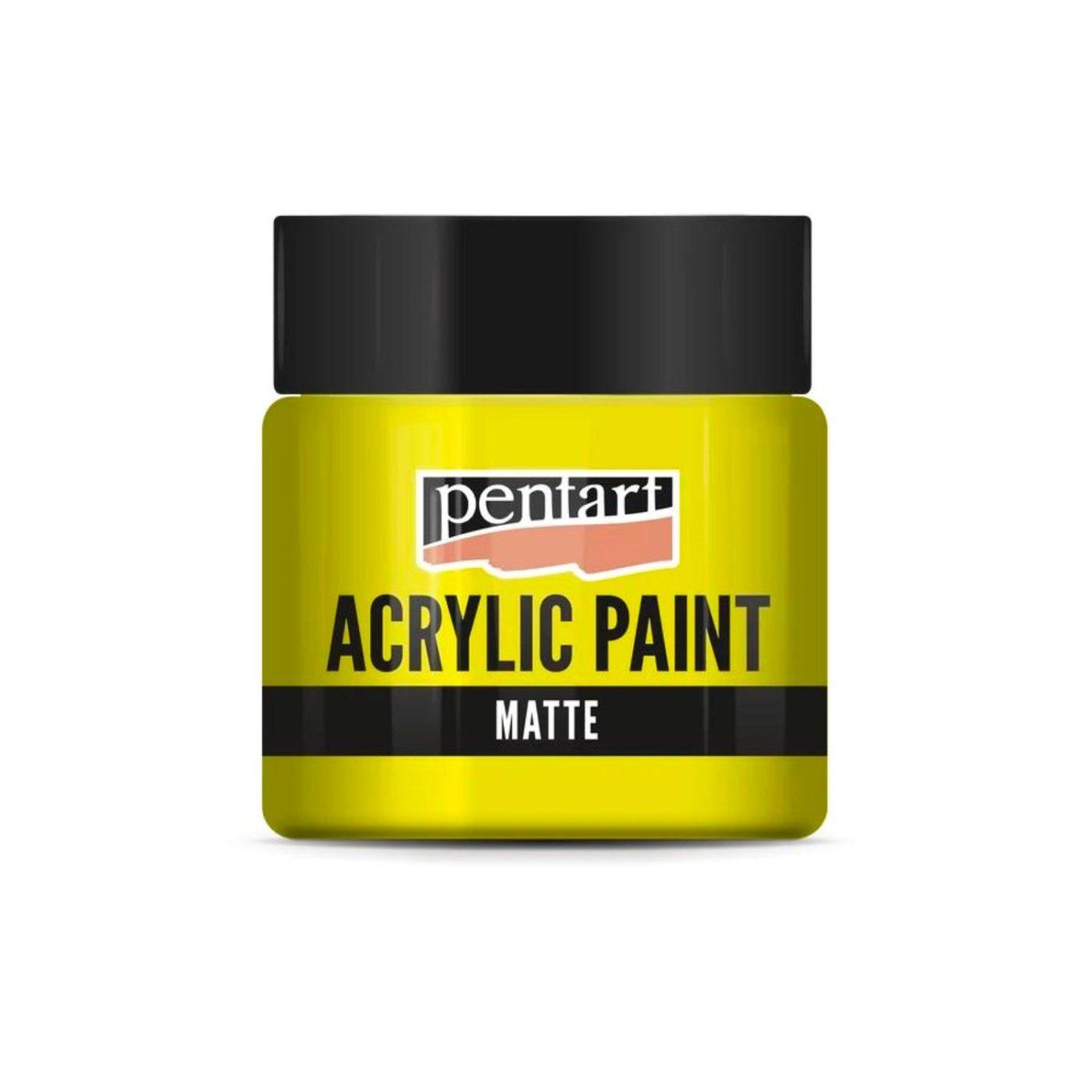 Akrylová barva matná 50 ml, žlutá