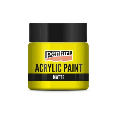 Akrylová barva matná 50 ml, žlutá