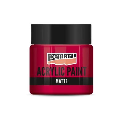 Akrylová barva matná 50 ml, karmínová červená