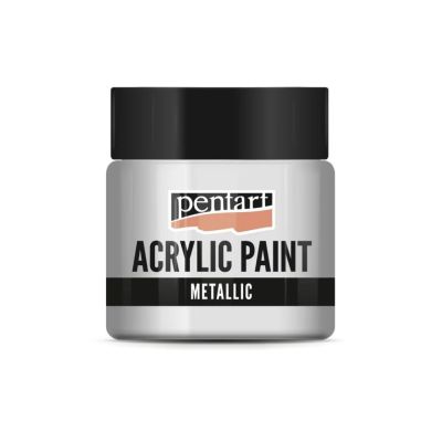 Akrylová barva 50 ml, metalická rococo stříbrná