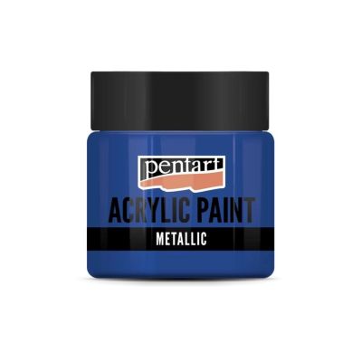 Akrylová barva 50 ml, metalická modrá