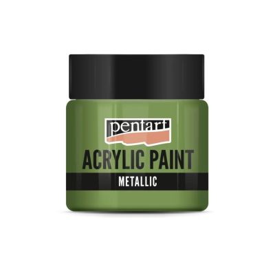 Akrylová barva 50 ml, metalická zelená
