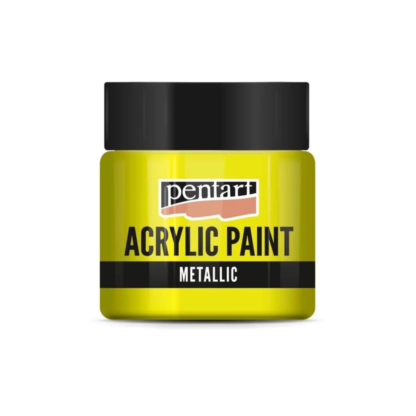 Akrylová barva 50 ml, metalická žlutá