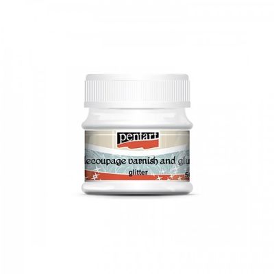 Decoupage lepidlo s lakem a glitry 50 ml