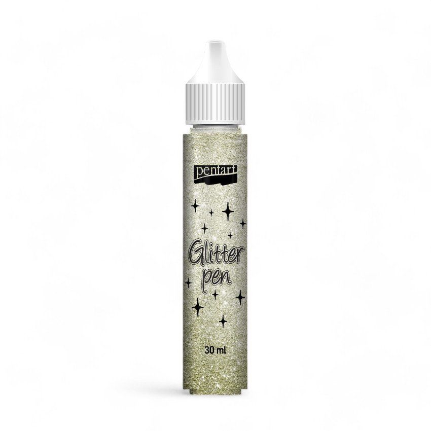 Glitter pen, 30 ml, zlatá