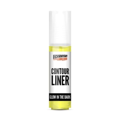 Univerzální konturovací barva 20 ml, svítí ve tmě, limetková