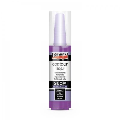 Univerzální konturovací barva 20 ml, svítí ve tmě, fialová