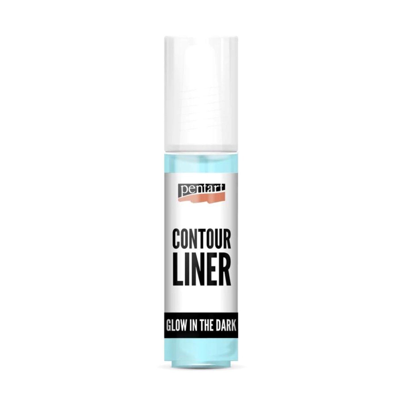 Univerzální konturovací barva 20 ml, svítí ve tmě, modrá