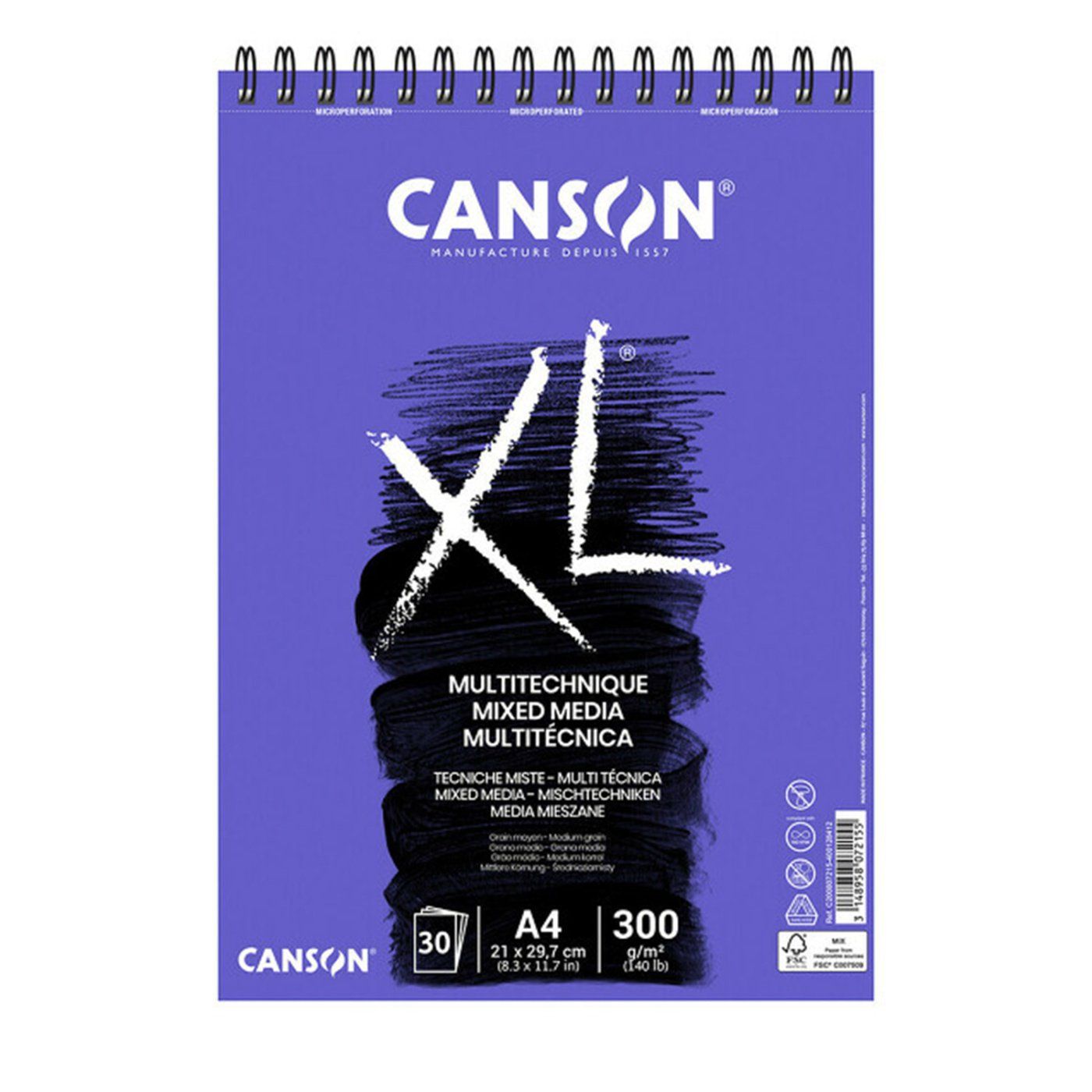 CANSON XL Mix media, A4 300g, 30 listů