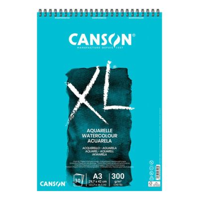 CANSON XL Aquarelle CP, A3, 300 g, 30 listů, bílý