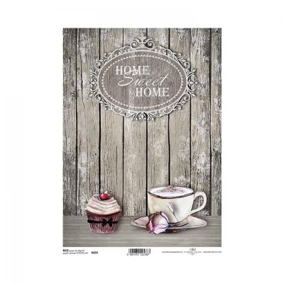 Rýžový papír na decoupage, A4, home sweet home 3