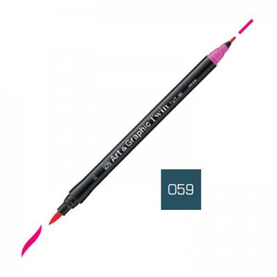 Kuretake, Art & Graphic Twin, 059 Peacock Blue