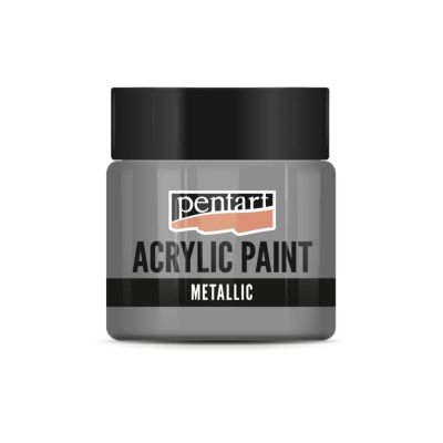 Akrylová barva 50 ml, metalická stříbrný nádech