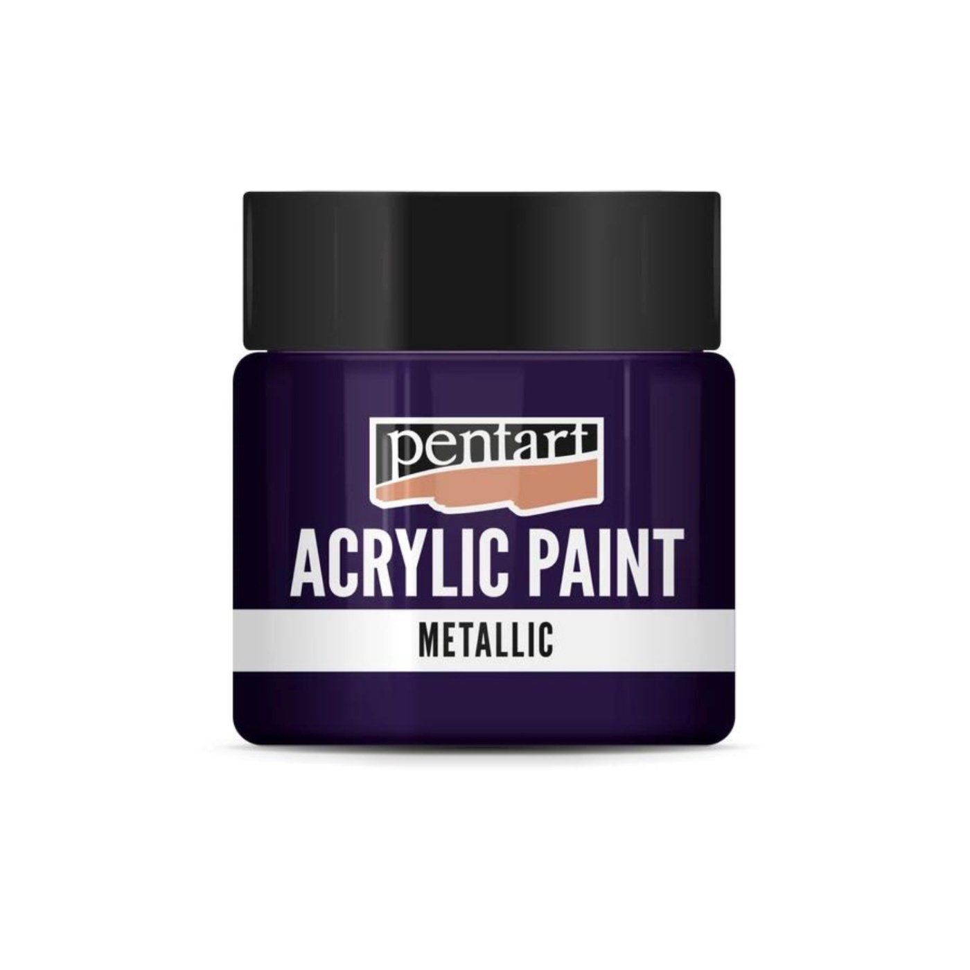 Akrylová barva 50 ml, metalická stříbrná. fialová