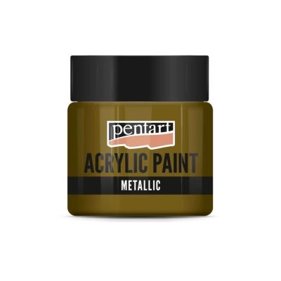 Akrylová barva 50 ml, metalická žlutá měděná