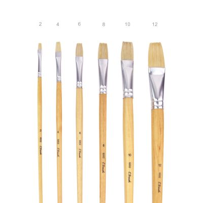 Štětec t-brush 6002, white Bristle, plochý n ° 2