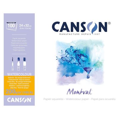 CANSON Skicák MONTVAL Aquarelle, 24 x 32 cm, 200 g, 100 listů