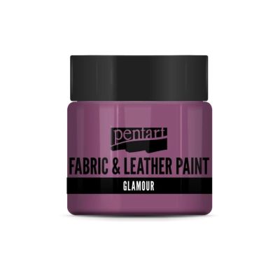 Barva na textil a kůži, glamour, 50 ml, striebornoružová