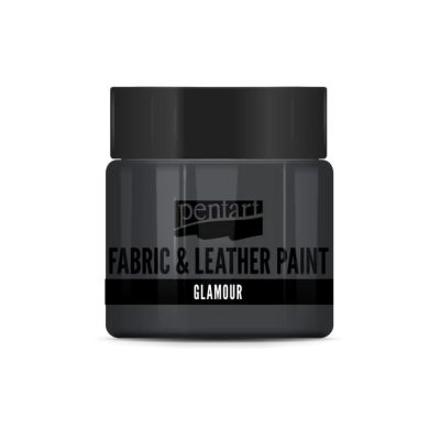 Barva na textil a kůži, glamour, 50 ml, starostříbrná