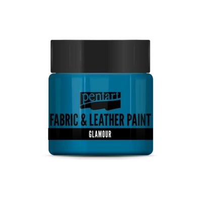 Barva na textil a kůži, glamour, 50 ml, stříbrnomodrá