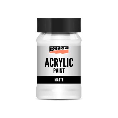 Akrylová barva matná 100 ml, titanově bílá
