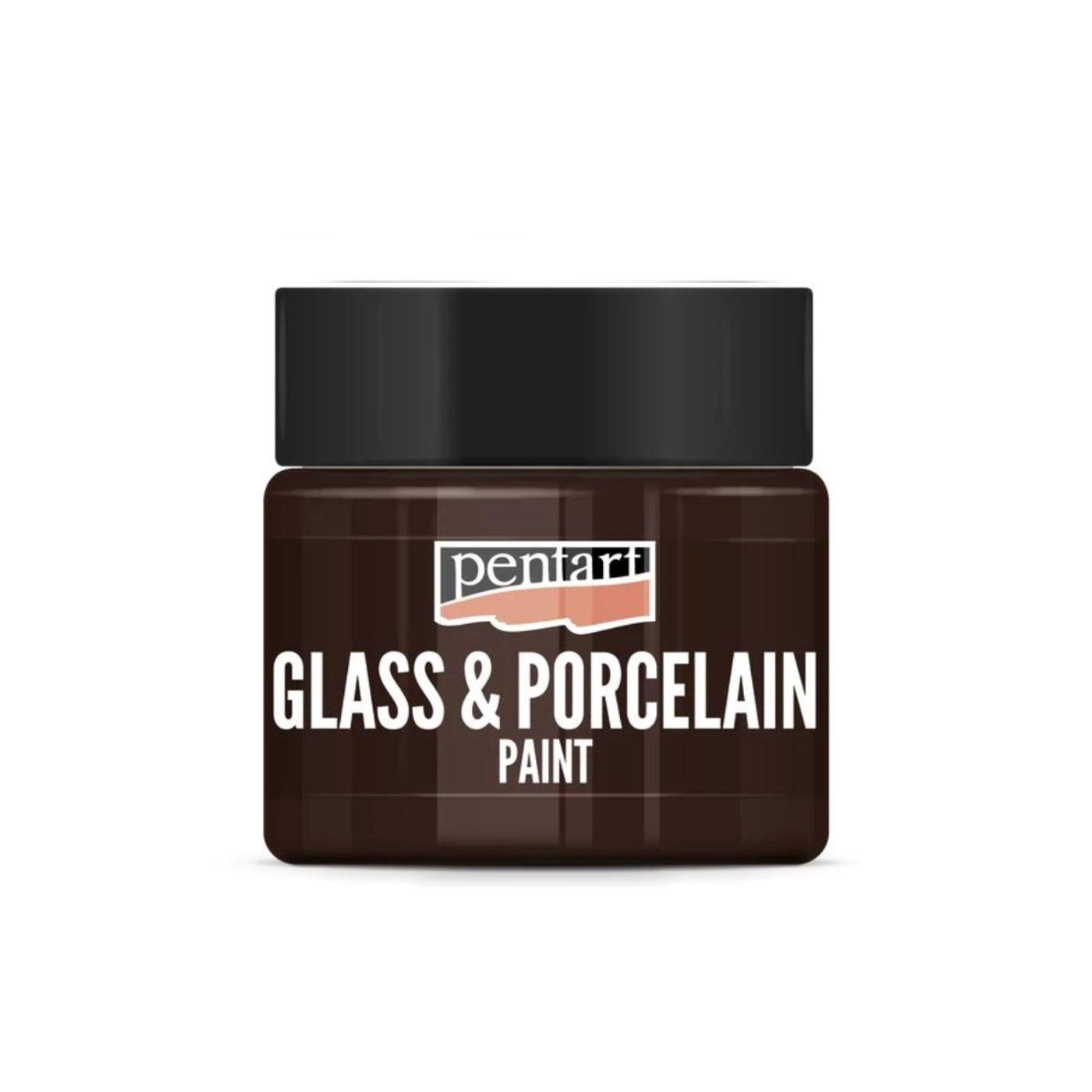 Barva na sklo a porcelán, 30 ml, hnědá