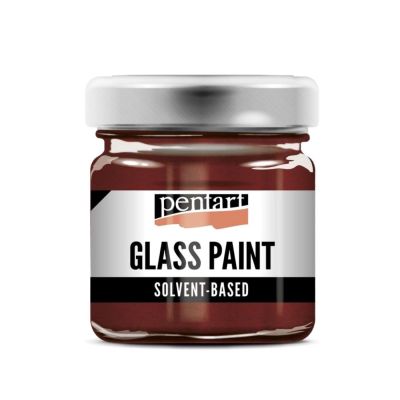 Barva na sklo, 30 ml, metalická měděná