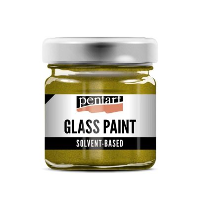 Barva na sklo, 30 ml, metalická zlatá