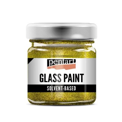 Barva na sklo, 30 ml, třpytivá zlatá