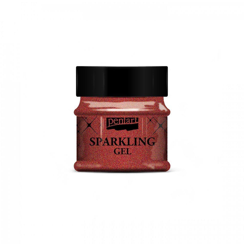 Třpytivý gel, 50 ml, červené zlato