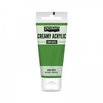 Akrylová barva krémová, pololesklá, tráva, 60 ml