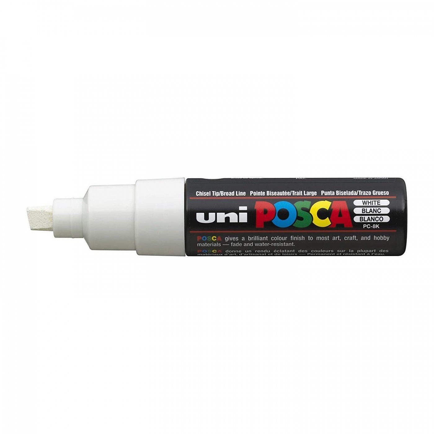 Popisovač Uni Posca PC-8K, 8 mm, bílá