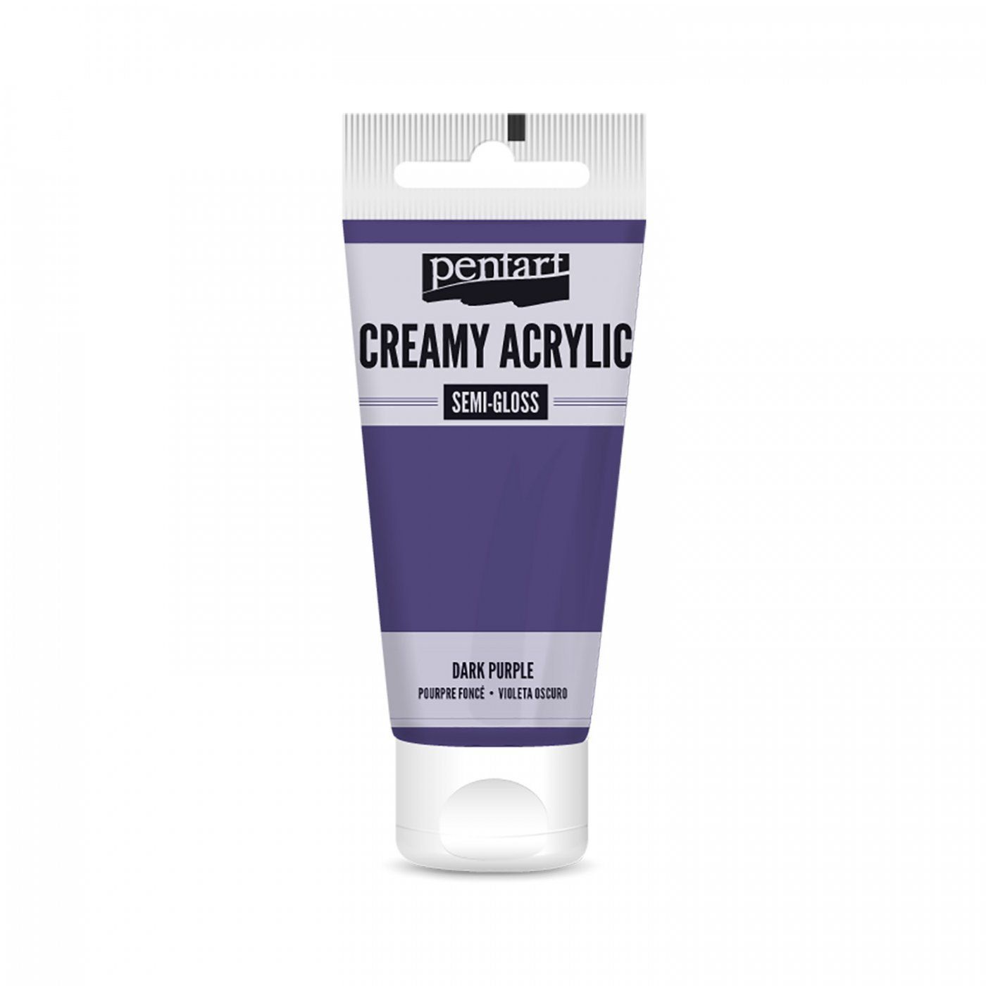 Akrylová barva krémová, pololesklá, ftmavě fialová, 60 ml