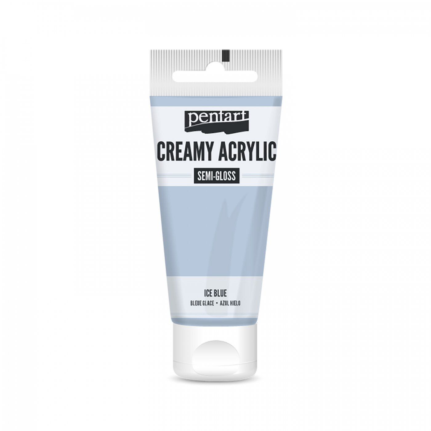 Akrylová barva krémová, pololesklá, ledově modrá, 60 ml
