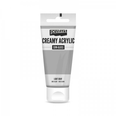 Akrylová barva krémová, pololesklá, světle šedá, 60ml