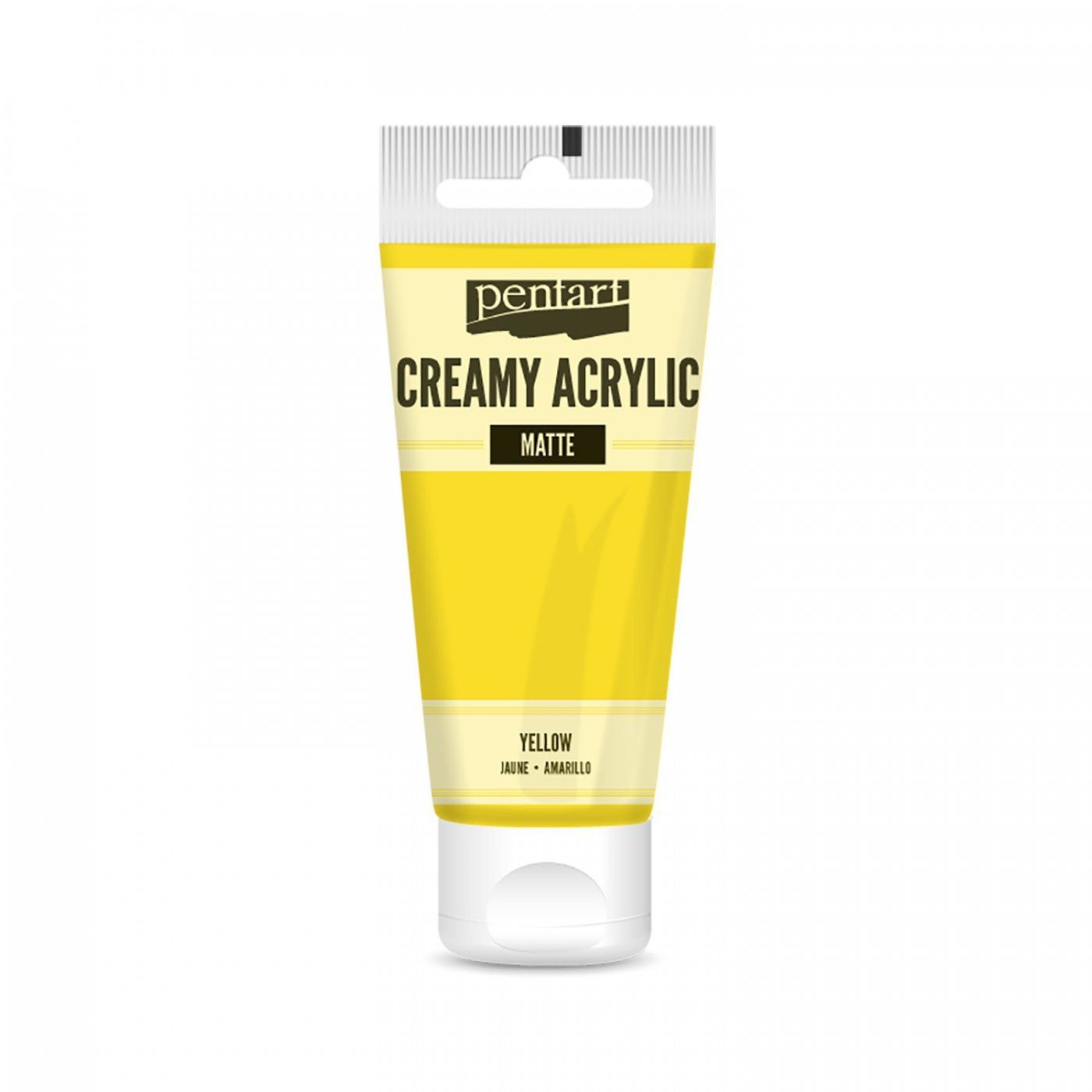 Akrylová barva krémová, matná, žlutá, 60 ml