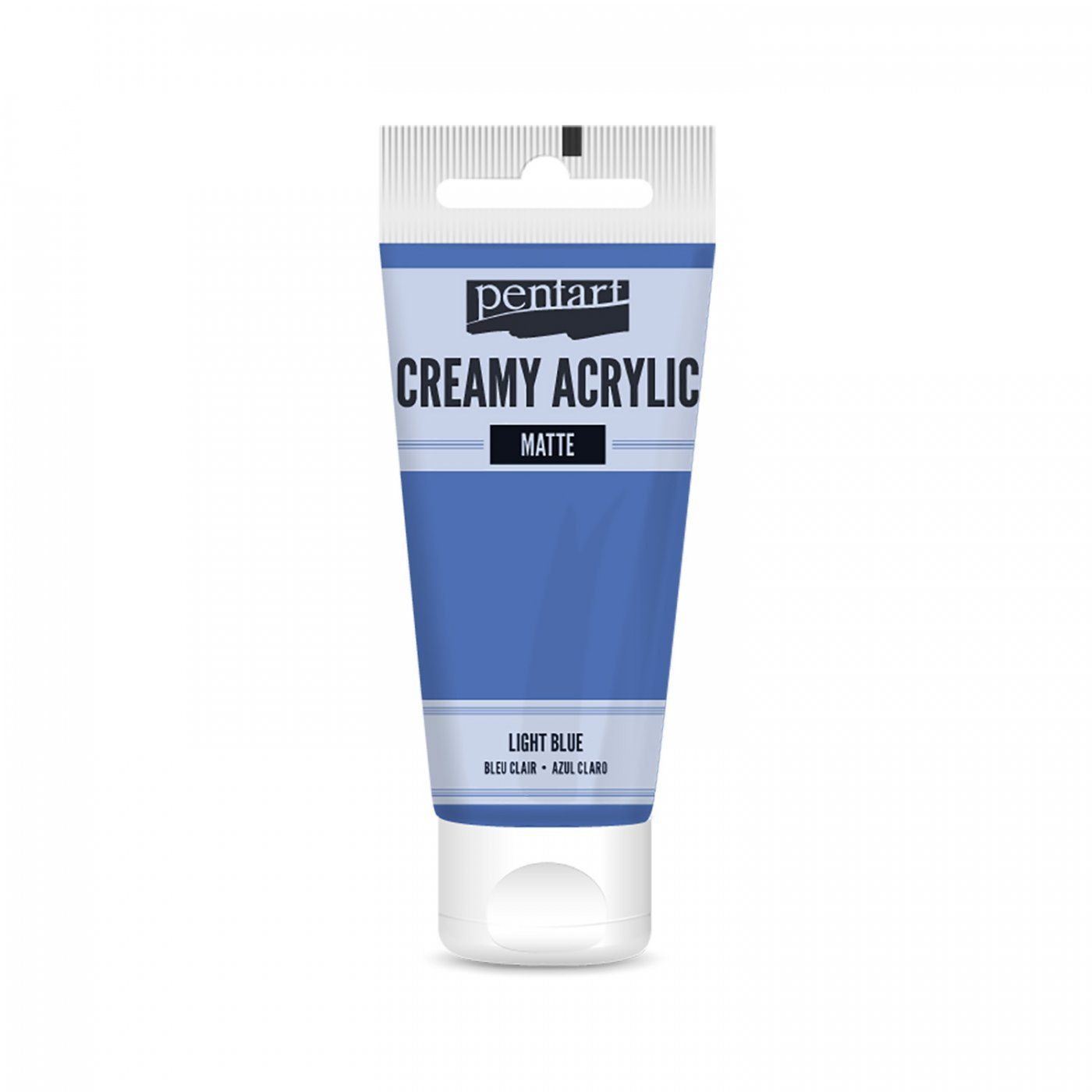 Akrylová barva krémová, matná, světle modrá, 60 ml