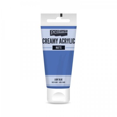 Akrylová barva krémová, matná, světle modrá, 60 ml