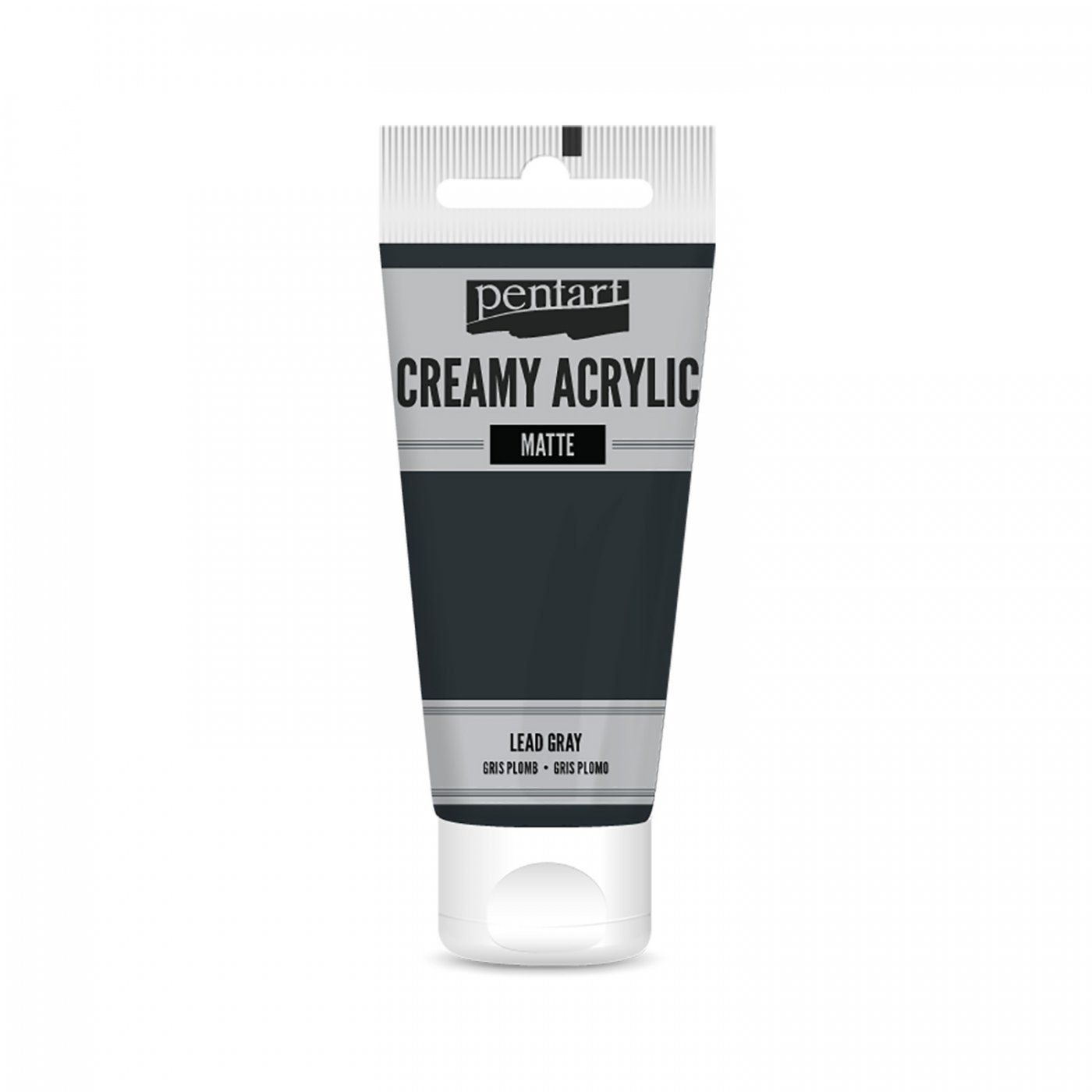 Akrylová barva krémová, matná, černá, 60 ml
