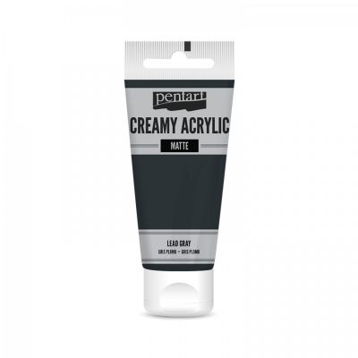 Akrylová barva krémová, matná, černá, 60 ml