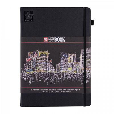 Art Book, Sakura, skicák, 21 x 29,7 cm, černý papír