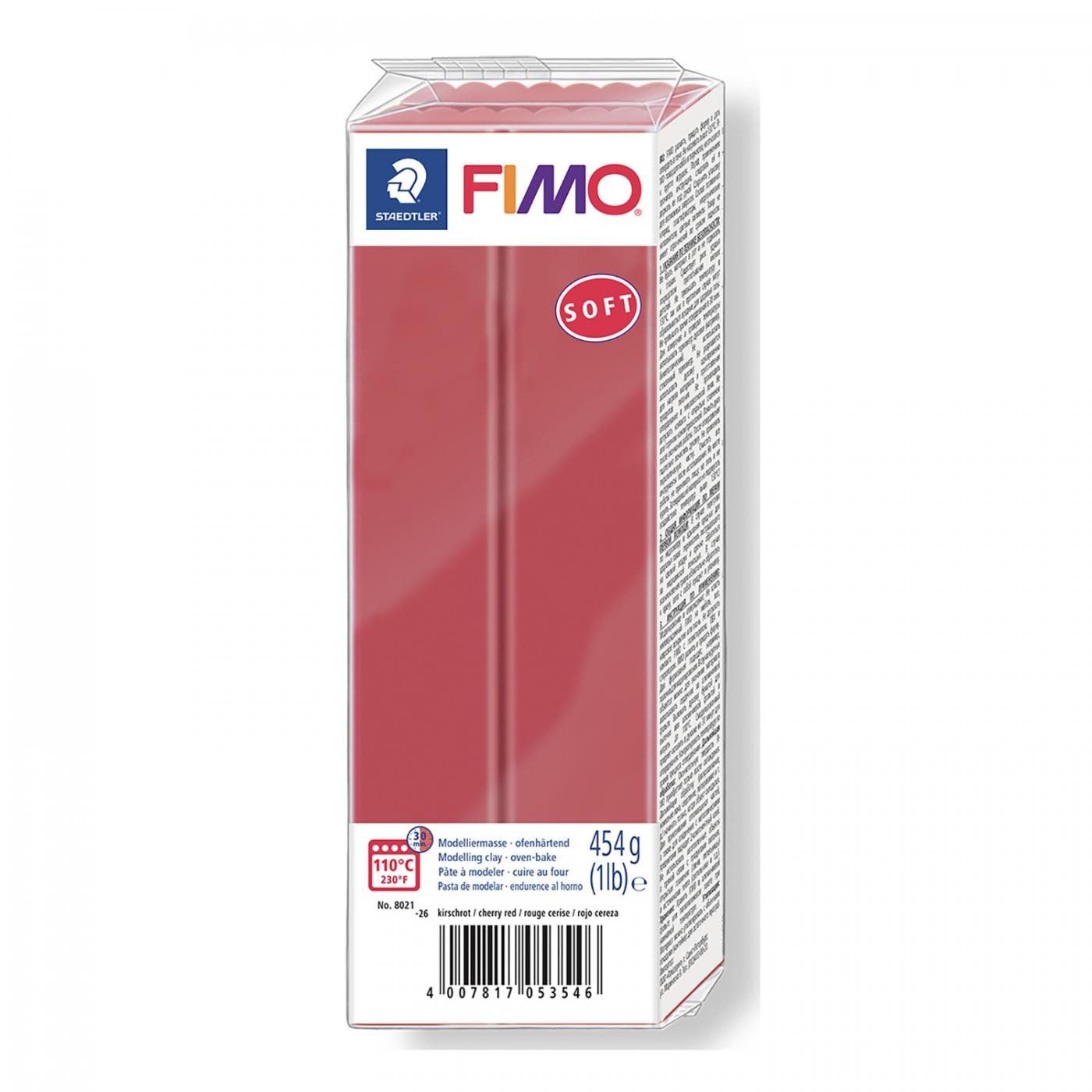 FIMO Soft, 454 g, 26 tmavě červená