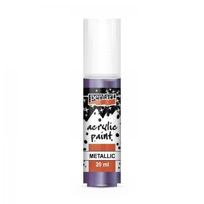 Akrylová barva metalická 20 ml, fialová